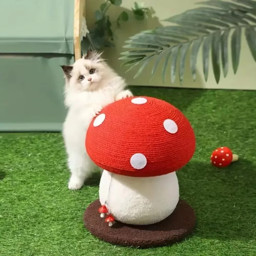 Drapak dla kota Grzyb Drapak dla kota Czerwona parasolka Grzyb Koty Kolumna do drapania Odporne na zużycie zwierzęta Rama wspinaczkowa Zabawki dla zwierząt 3