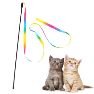 Pet Cat Toys Cute Funny Rainbow Strips Stick Cat Teaser Wand Pet Toys for Cats Interactive Toys Cat Supplies Pet Products 2 Pet Cat Toys Cute Funny Rainbow Strips Stick Cat Teaser Wand Pet Toys for Cats Interactive Toys Cat Supplies Pet Products 2